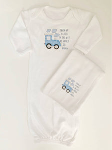 Baby Gown and Burp Pad Set