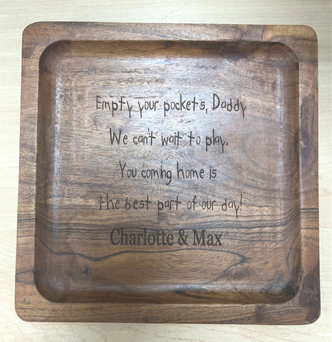 Wooden 'Daddy' Valet Tray