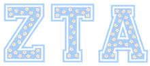 Mock Turtleneck Sweatshirt Floral Letters