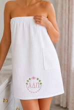 Embroidered Sorority Waffle Spa Towel Wrap