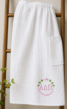 Embroidered Sorority Waffle Spa Towel Wrap