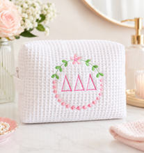 Embroidered Sorority Waffle Cosmetic Bag