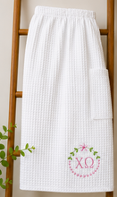 Embroidered Sorority Waffle Spa Towel Wrap