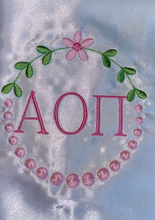 Embroidered Sorority Satin Pillowcase
