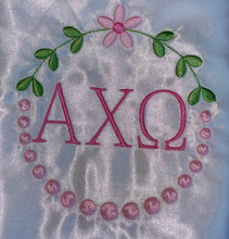 Embroidered Sorority Satin Pillowcase