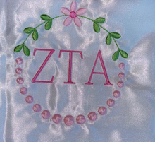Embroidered Sorority Satin Pillowcase