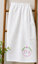 Embroidered Sorority Waffle Spa Towel Wrap
