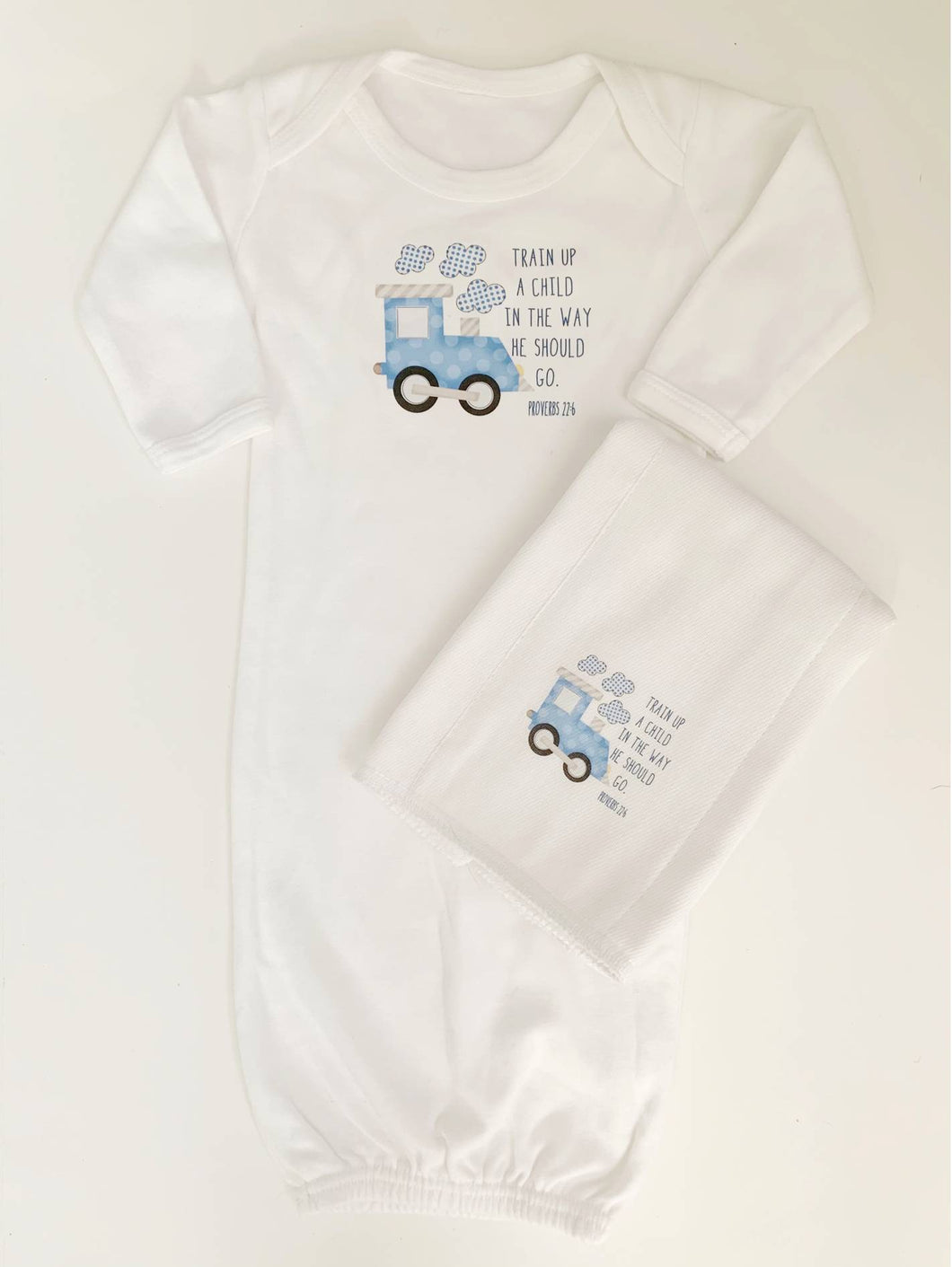 Baby Gown and Burp Pad Set