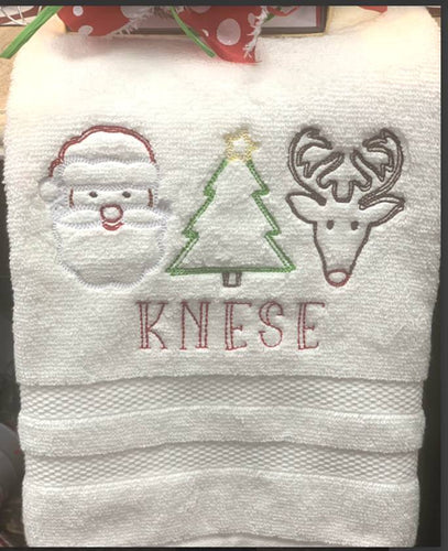 Personalized Christmas Hand Towel